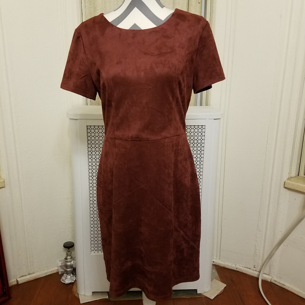 NWT 41 Hawthorn Stitch Fix faux suede dress